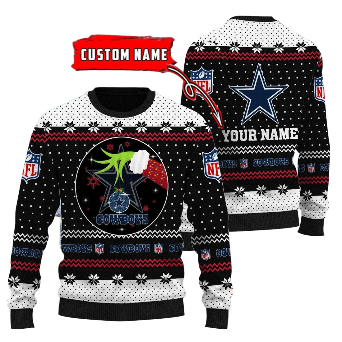 Dallas Cowboys Personalized Woolen Sweater BG43