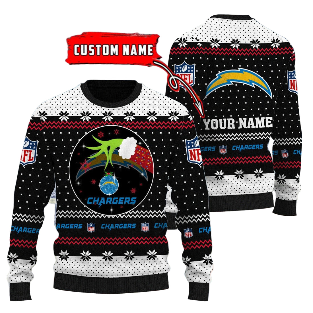 Los Angeles Chargers Personalized Woolen Sweater BG61