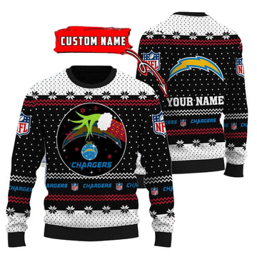 Los Angeles Chargers Personalized Woolen Sweater BG61