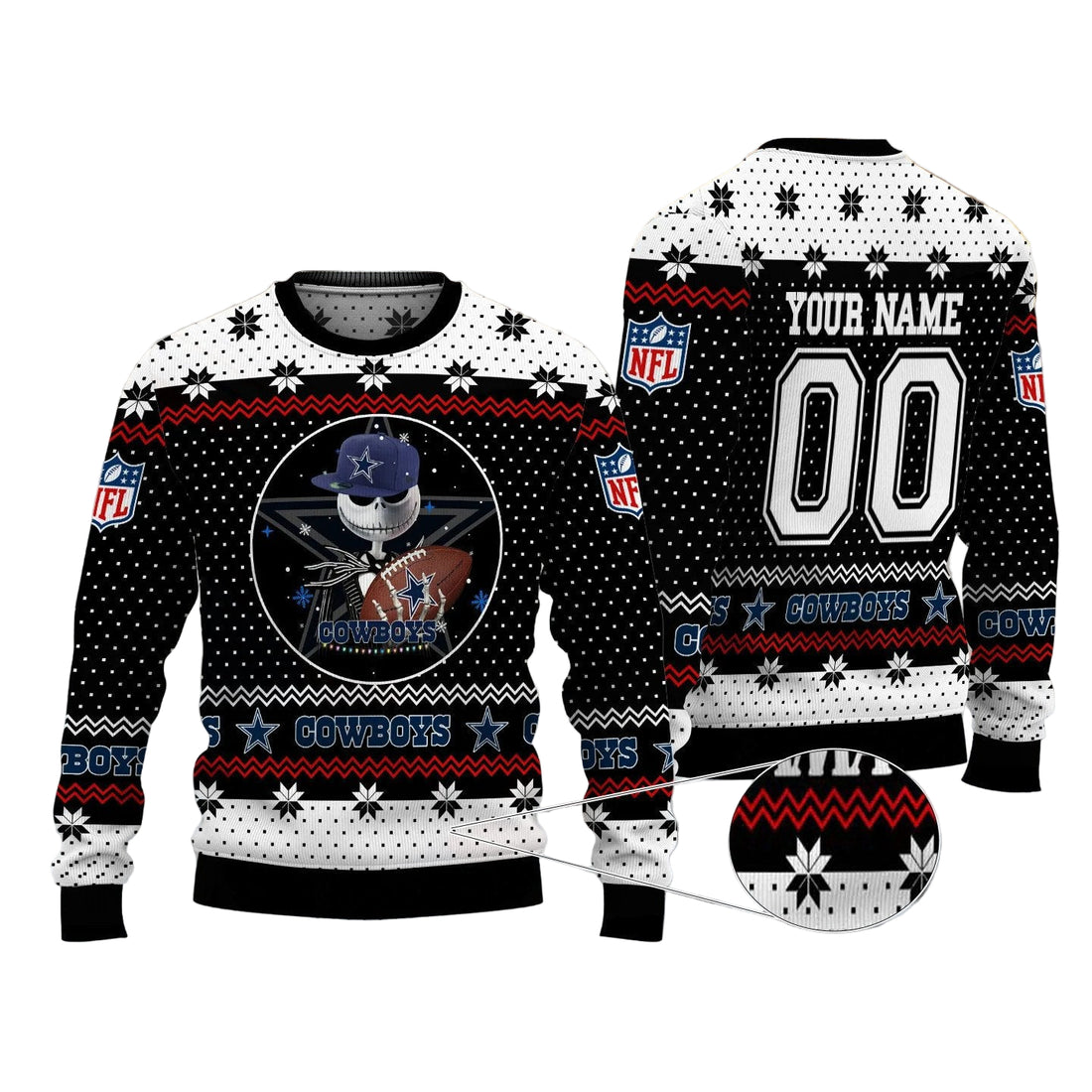 Dallas Cowboys Personalized Woolen Sweater BG27