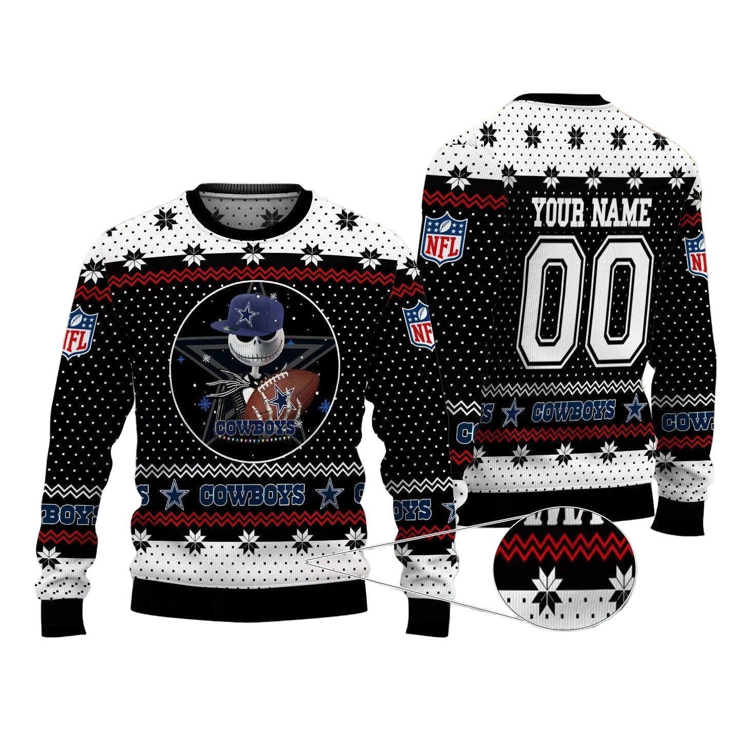 Dallas Cowboys Personalized Woolen Sweater BG27
