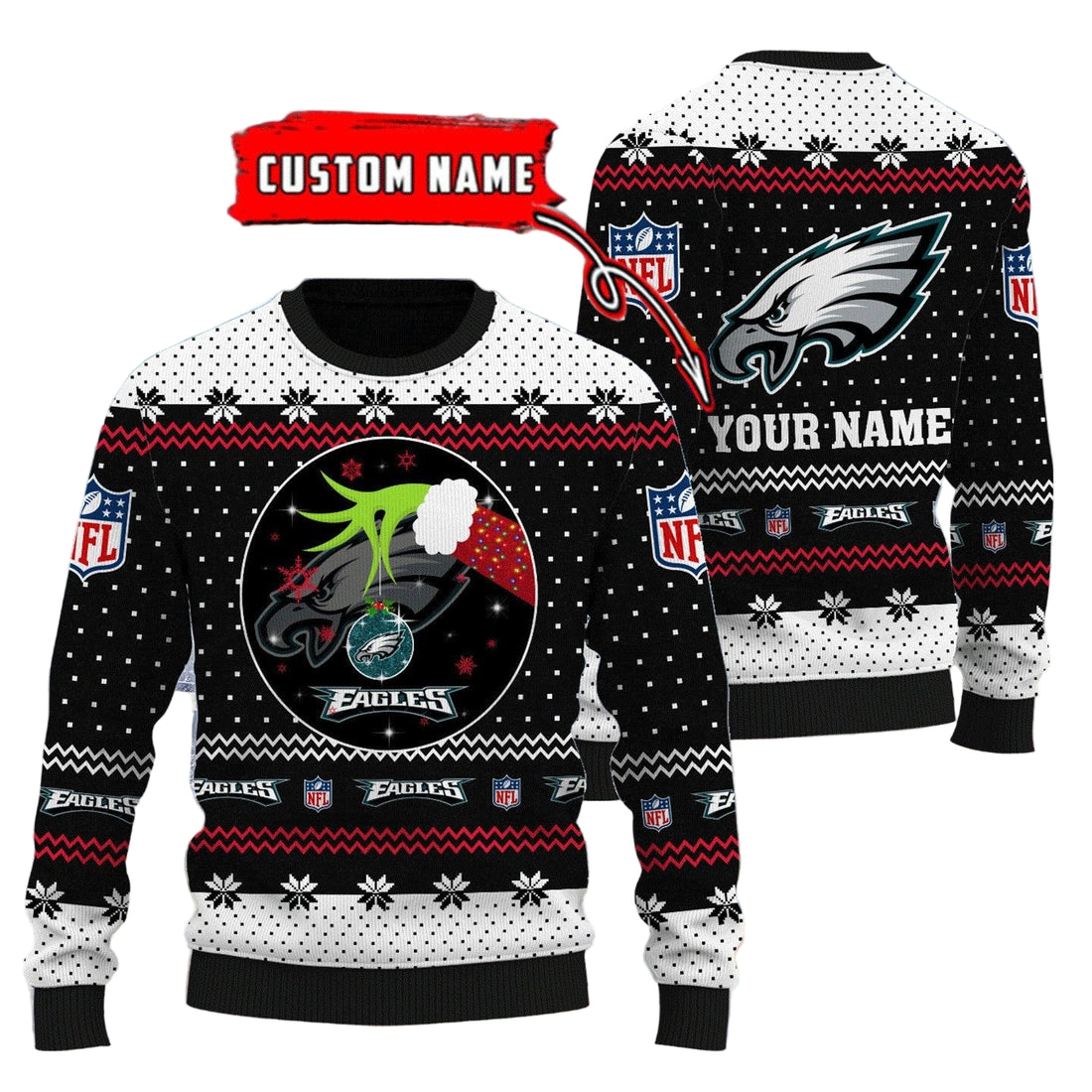Philadelphia Eagles Personalized Woolen Sweater BG58