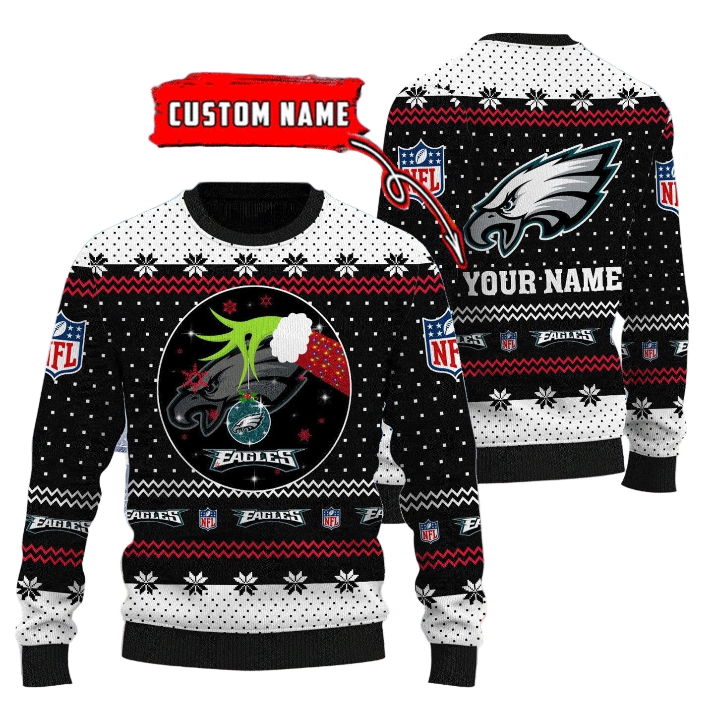 Philadelphia Eagles Personalized Woolen Sweater BG58
