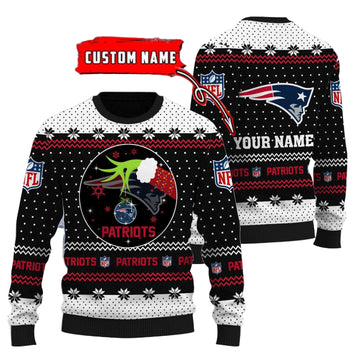New England Patriots Personalized Woolen Sweater BG53