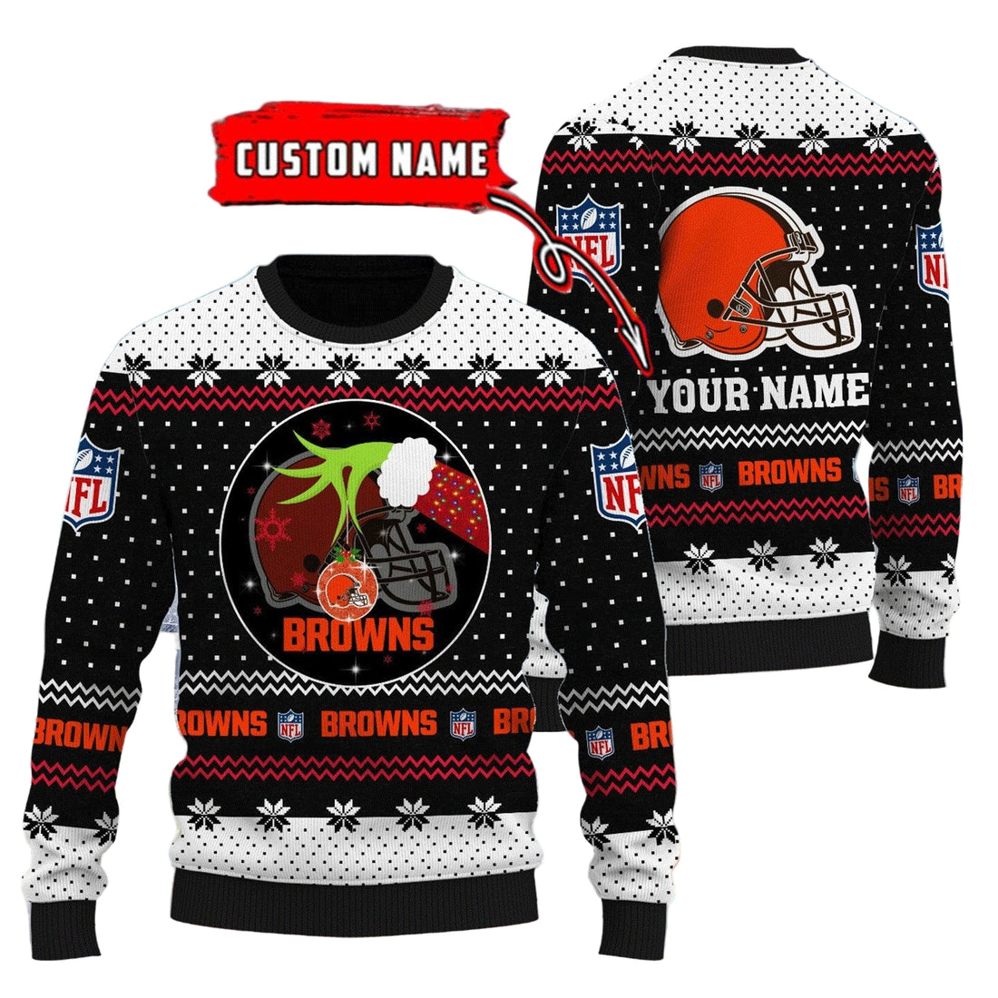 Cleveland Browns Personalized Woolen Sweater BG42