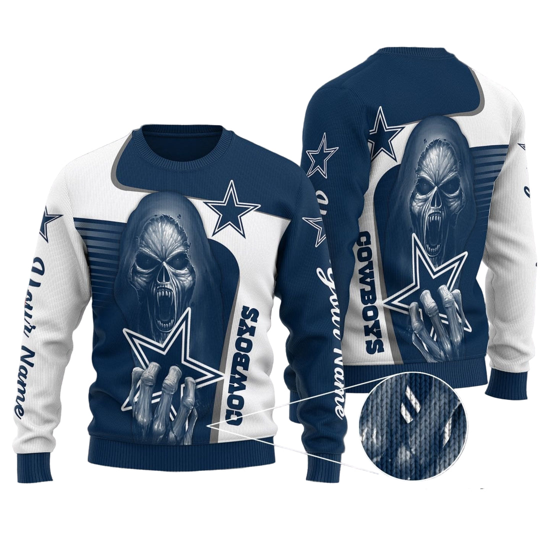 Dallas Cowboys Personalized Sweater 32