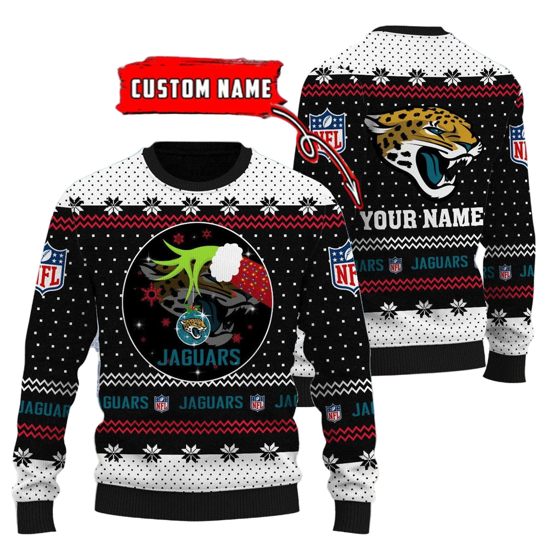 Jacksonville Jaguars Personalized Woolen Sweater BG49