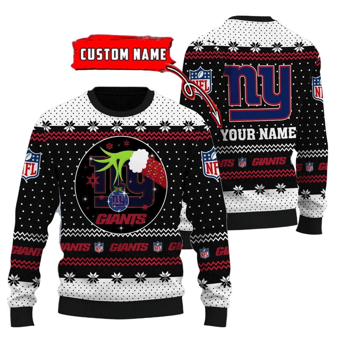 New York Giants Personalized Woolen Sweater BG55
