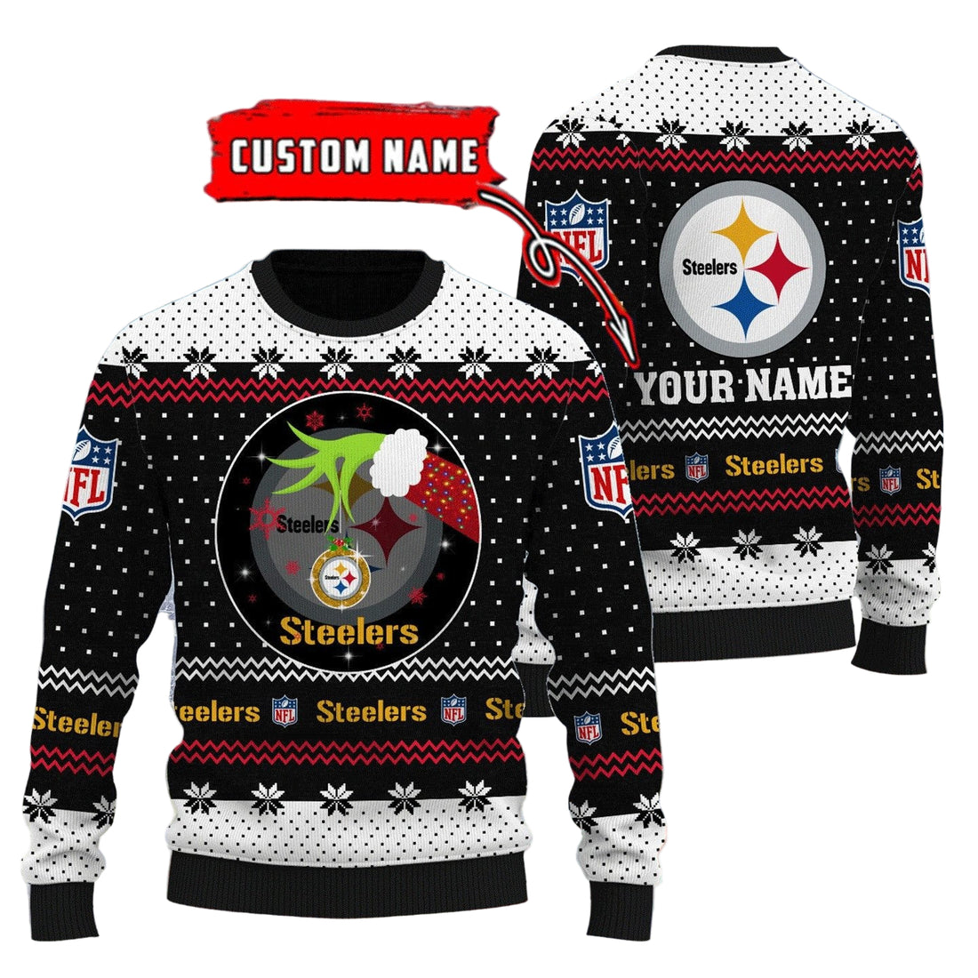 Pittsburgh Steelers Personalized Woolen Sweater BG59