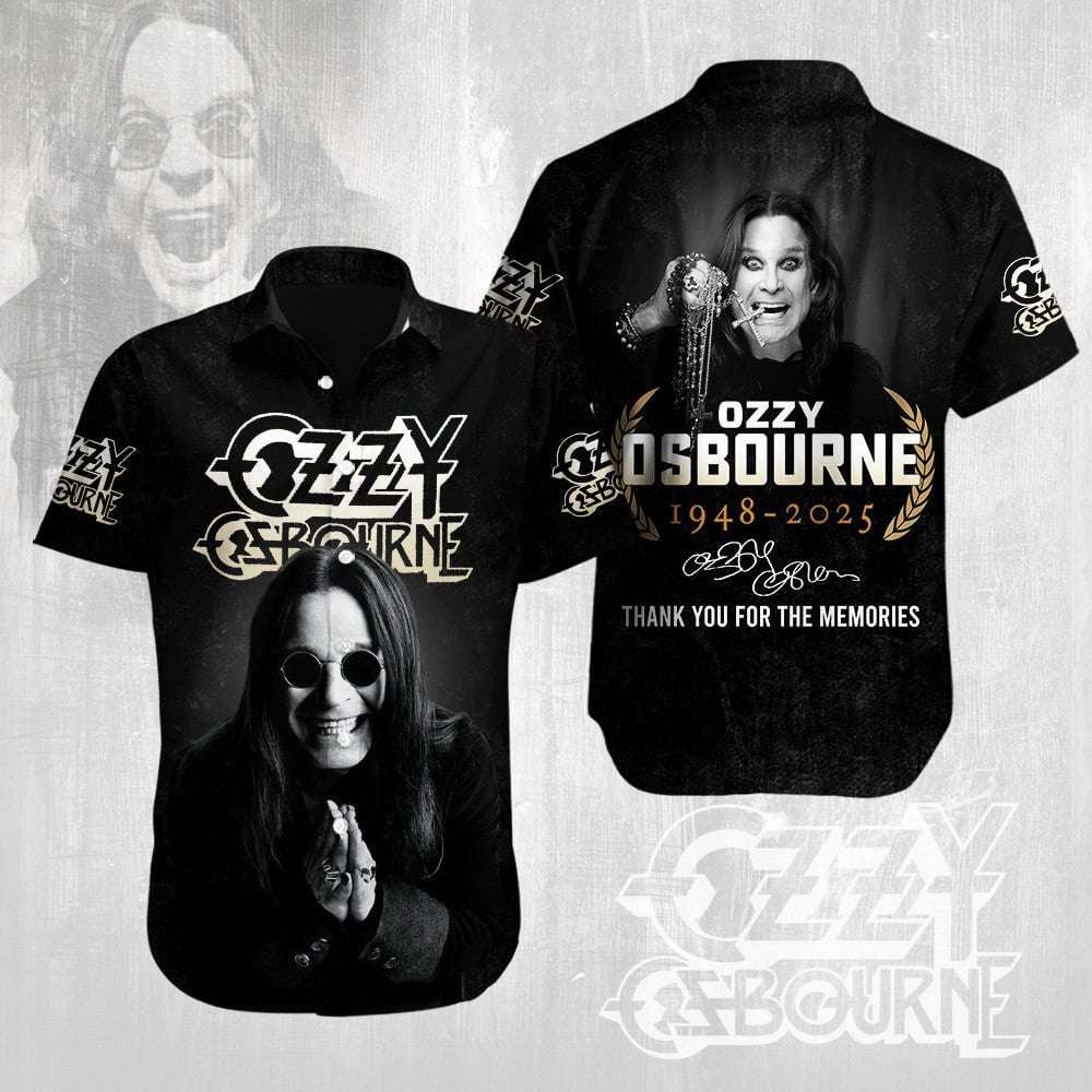 RIP Ozzy Osbourne Hawaiian Shirt Thank You For The Memories Shirt Dad Gifts -WearandDecor