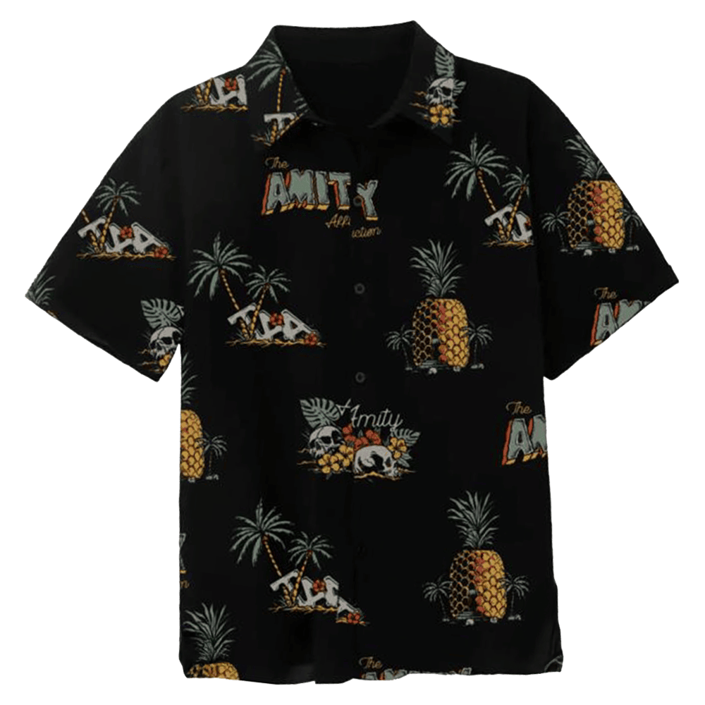 24hundred Merch The Amity Affliction Big Pineapple Party Hawaiian Shirt Dad Gifts -WearandDecor