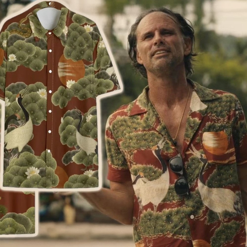 Rick Hatchett Rayon Hawaiian Shirt In The White Lotus Shirt Useful Gifts For Dad -WearandDecor