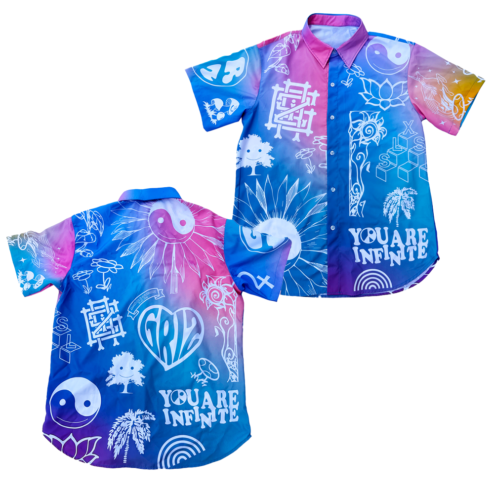 Griz Merch GRiZ Sun-Time Button Up Shirt Gifts For DJ Fans Country Boy Gift -WearandDecor