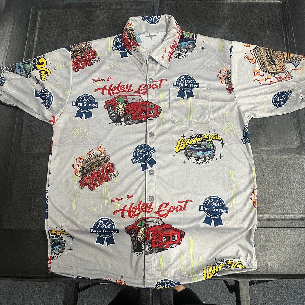 Pole Barn Garage Merch Pole Barn Garage Hawaiian Shirt PBG Merch Good Fathers Day Gifts -WearandDecor