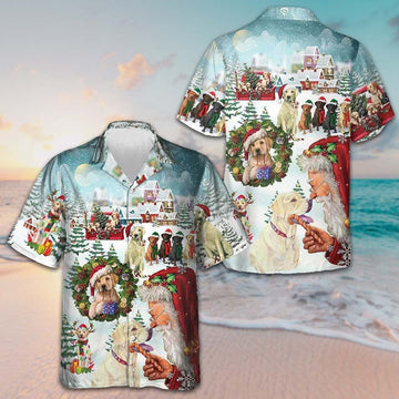 Labrador Dogs Christmas Hawaiian Shirt Labrador Lover Xmas Shirt Best Gifts For Husband 2024 -WearandDecor