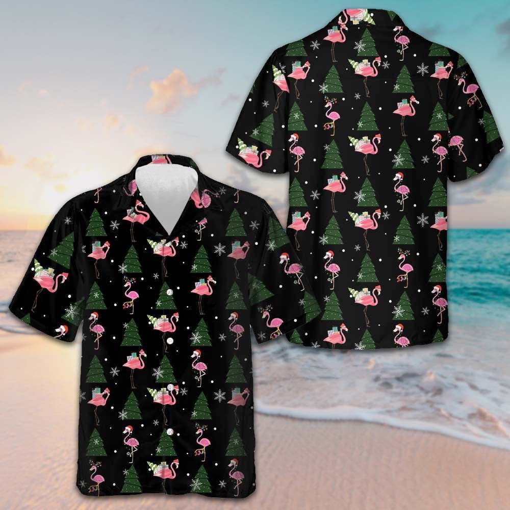 Flamingo Merry Xmas You All Hawaiian Shirt Funny Christmas Shirt Gifts For Flamingo Lovers -WearandDecor