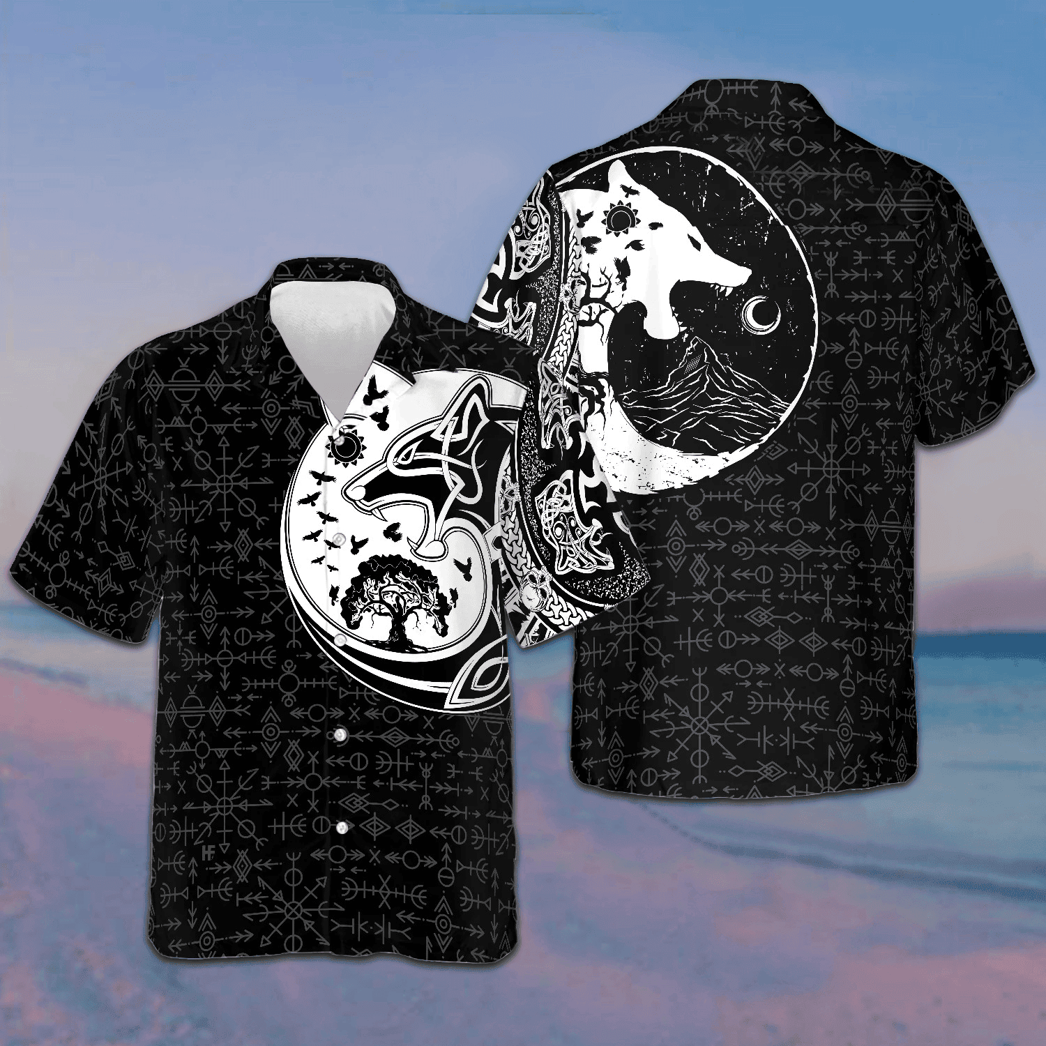Myths Wolf Hawaiian Shirt Button Up Vacation Shirts Gifts For Son In Law -WearandDecor