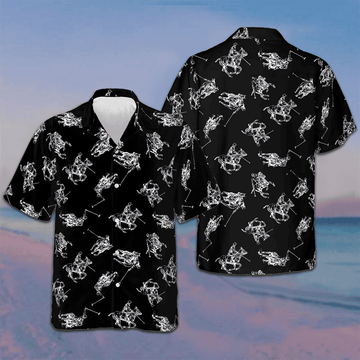 Smoke Black And White Pattern Hawaiian Shirt Mens Summer Button Up Shirts Gifts For Smokers -WearandDecor