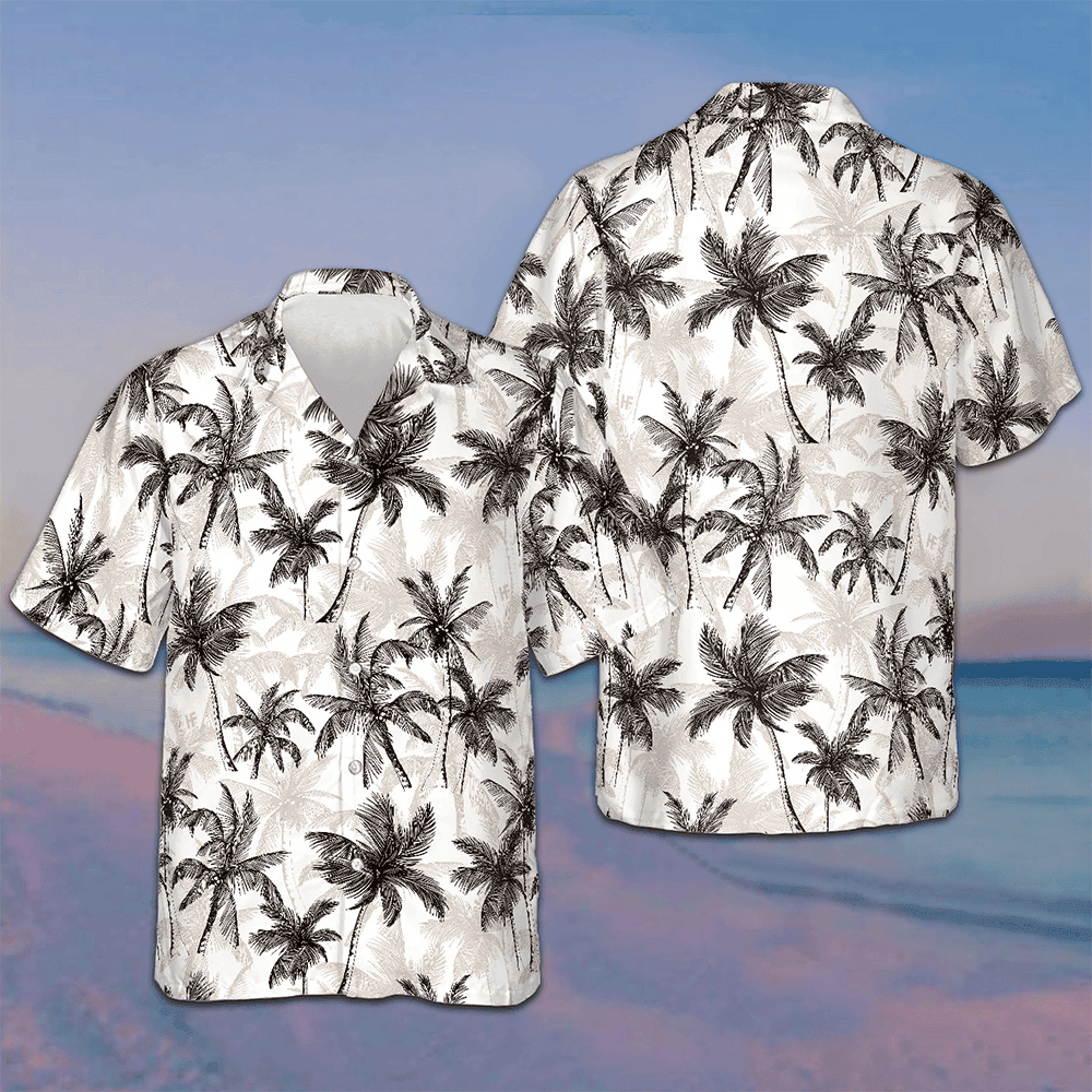 Tropical Vintage Palm Tree Hawaiian Shirt Beach Shirt Button Down Presents For Son -WearandDecor