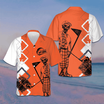 Your Hole Is My Goal Hawaiian Shirt Beach Button Up Gifts For Golf Lovers -WearandDecor
