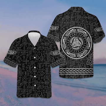 Ethnic Norse Seamless Pattern Hawaiian Shirt Mens Hawaiian Button Up Shirts Gifts For Him -WearandDecor