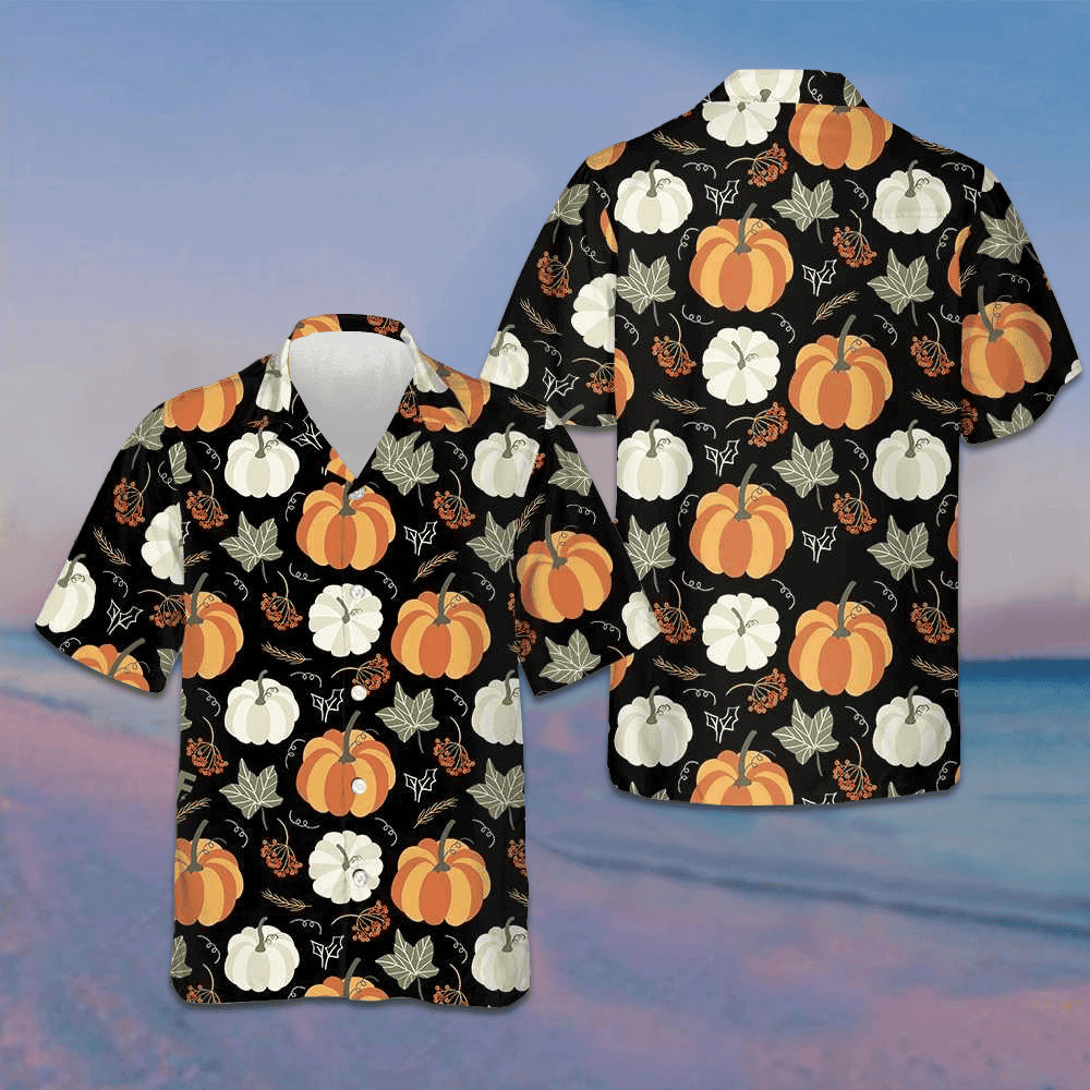 Fall Pumpkin Thanksgiving Hawaiian Shirt Funny Thanksgiving Shirt Gifts For Sibling -WearandDecor