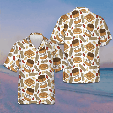 Peanut Butter Lover Hawaiian Shirt Summer Short Sleeve Shirts Gifts For Peanut Butter Lovers -WearandDecor