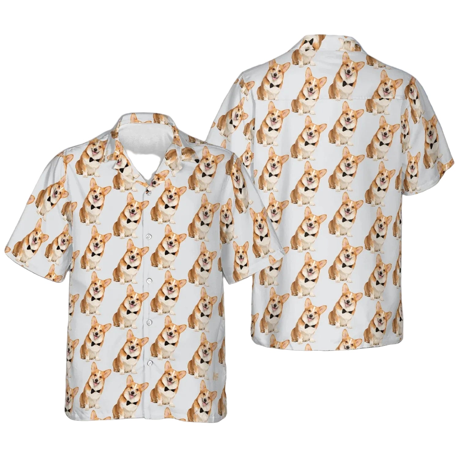 Gentleman Corgi Hawaiian Shirt Summer Button Up Gifts For Corgi Owners -WearandDecor