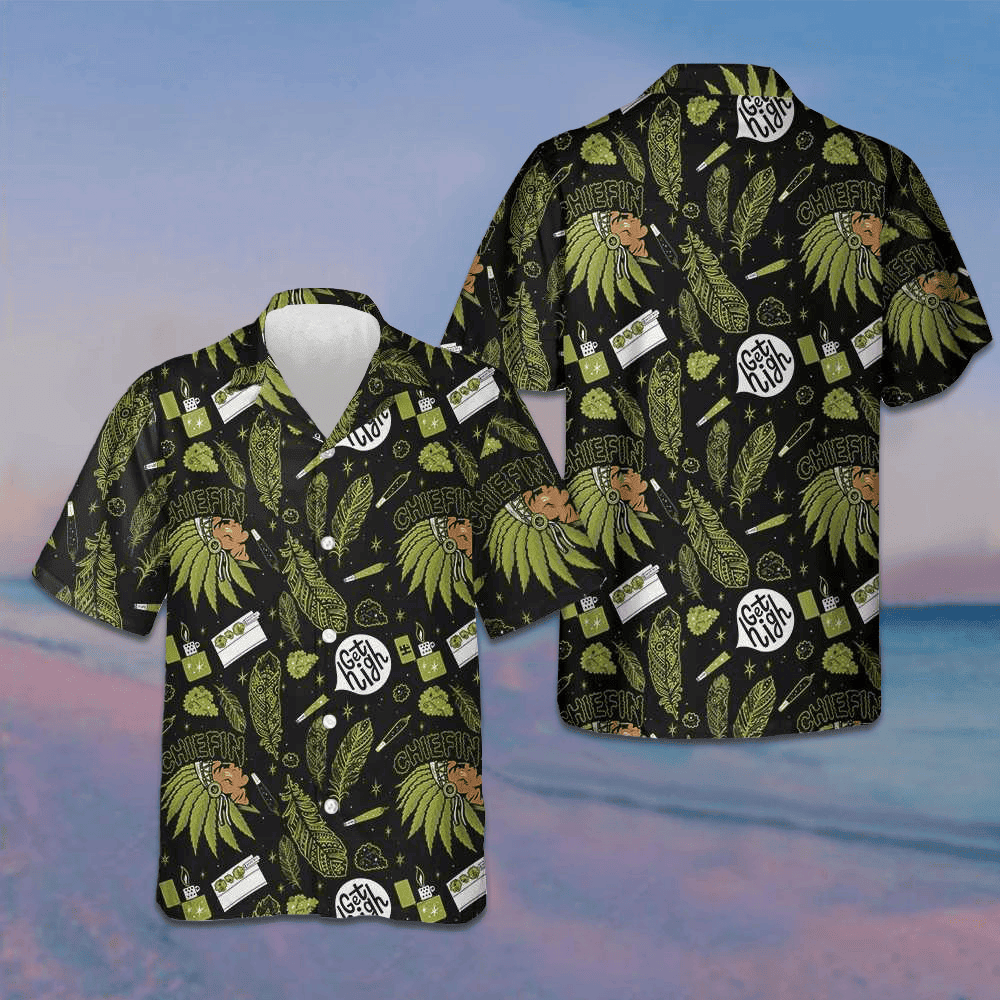 Chiefin Native American Hawaiian Shirt Tropical Button Up Shirt Gifts For Cousin -WearandDecor
