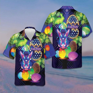 Happy Easter Bunny Hawaiian Shirt Funny Easter Shirt Gifts For Boyfriend -WearandDecor