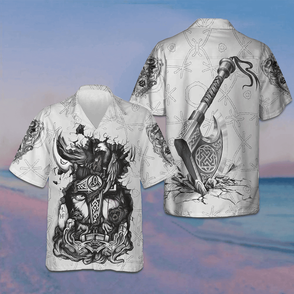 Tattoo Art Hawaiian Shirt Summer Button Up Shirts Presents For Husband -WearandDecor
