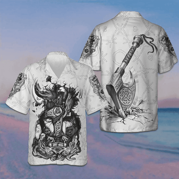 Tattoo Art Hawaiian Shirt Summer Button Up Shirts Presents For Husband -WearandDecor