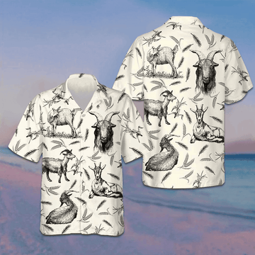 Goat Farm Lovers Hawaiian Shirt Mens Beach Shirts Button Up Gifts For Father -WearandDecor