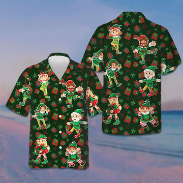 Christmas Elf Party Hawaiian Shirt Funny Elf Xmas Shirt Gifts For Best Friend -WearandDecor