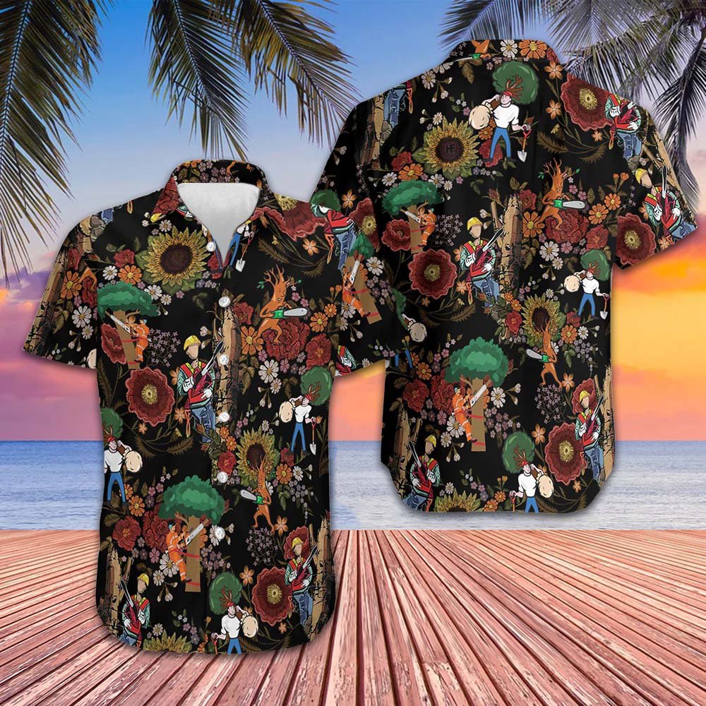 Arborist Proud Hawaiian Shirt Beach Short Sleeve Button Down Gifts For Arborist -WearandDecor