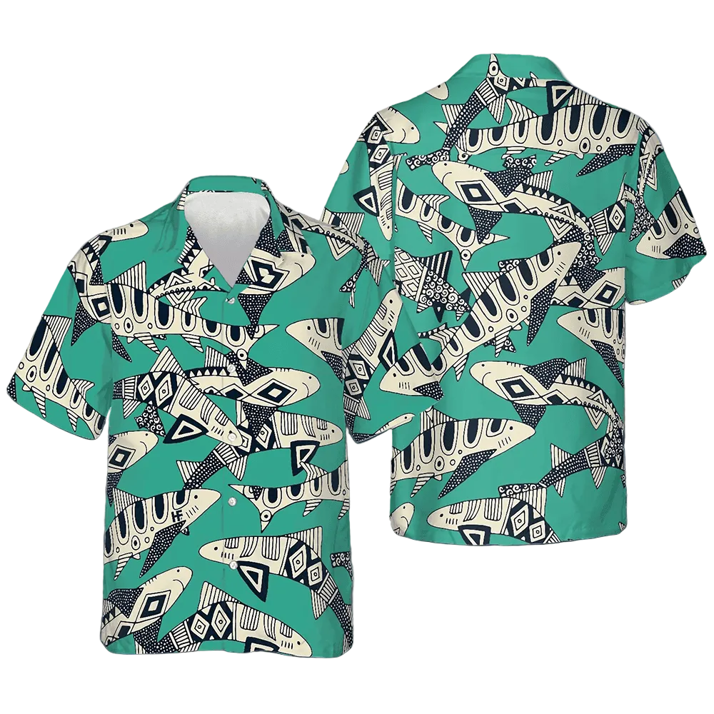 Shark Of The Ocean Hawaiian Shirt Shark Lover Men's Summer Shirts Sale -WearandDecor