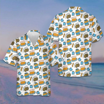 Yummy Peanut Butter Hawaiian Shirt Summer Button Up Shirt Gifts For Peanut Butter Lovers -WearandDecor