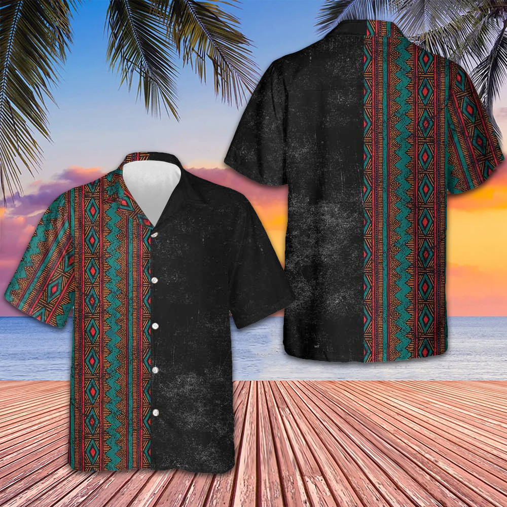 Aztec And Tribal Native American Hawaiian Shirt Men's Button Down Shirts Gifts For Son -WearandDecor