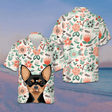 Happiness Is Chihuahua Kisses Hawaiian Shirt Best Mens Summer Shirts Dog Owners Gifts -WearandDecor