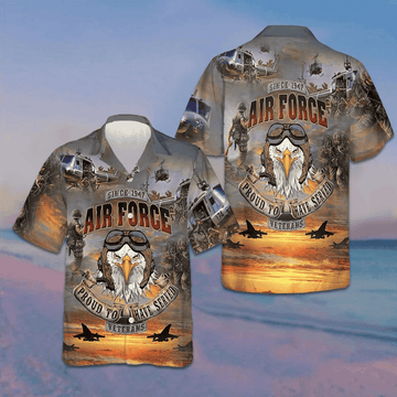 Air Force Proud To Have Served Veterans Hawaiian Shirt Gifts For Air Force Veterans -WearandDecor