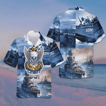 US Navy DD 214 Hawaiian Shirt Proud Veteran Navy Shirt Gifts For Husband -WearandDecor