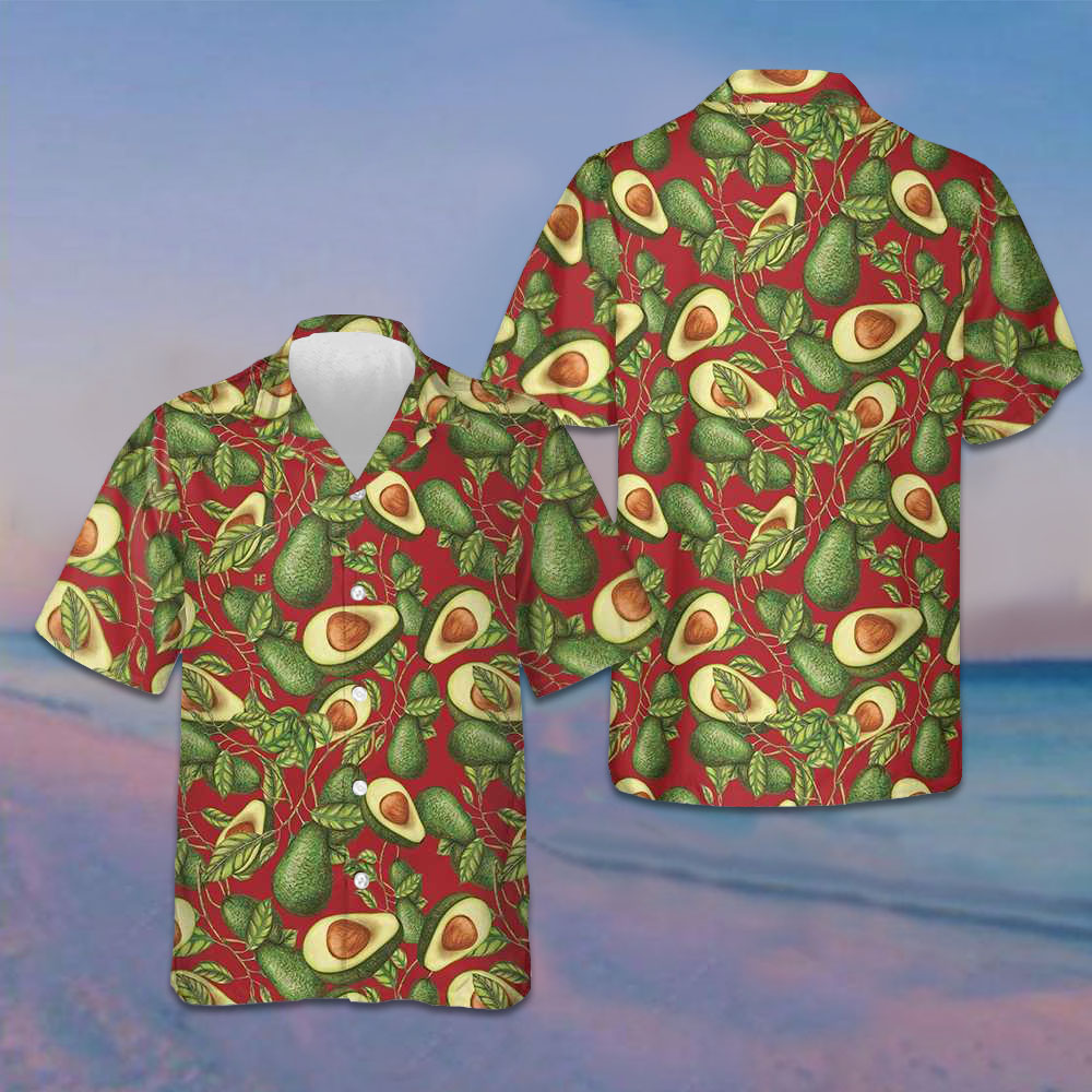 Pattern Of Fresh Avocados Hawaiian Shirt Cool Summer Shirts Gifts For Avocado Lovers -WearandDecor