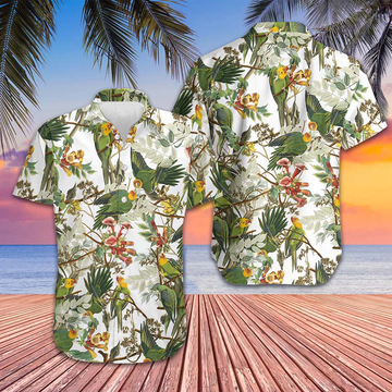 Carolina Parrot Hawaiian Shirt Vacation Button Up Shirt Gifts For Best Friends -WearandDecor