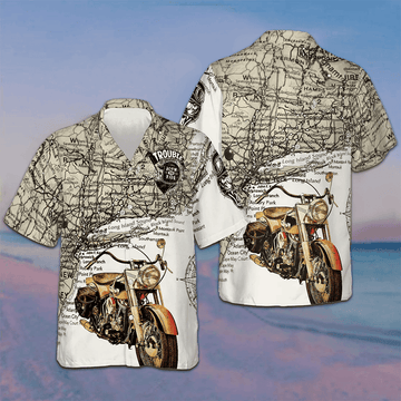 Makers Born To Ride Hawaiian Shirt Beach Button Down Shirt Men Gifts For Motorcycle Enthusiasts -WearandDecor