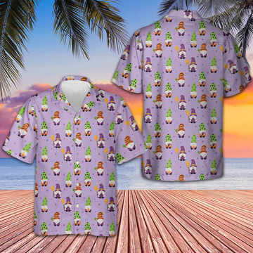 Happy Halloween Gnomes Hawaiian Shirt Cool Button Up Shirt Halloween Gift Ideas -WearandDecor
