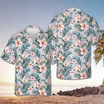 Flower Pattern Hawaiian Shirt Button Up Summer Shirts For Men Unique Gifts For Brother -WearandDecor
