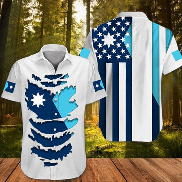 New Minnesota State Flag Design Hawaiian Shirt Mn State Flag Finalist Aloha Shirt -WearandDecor