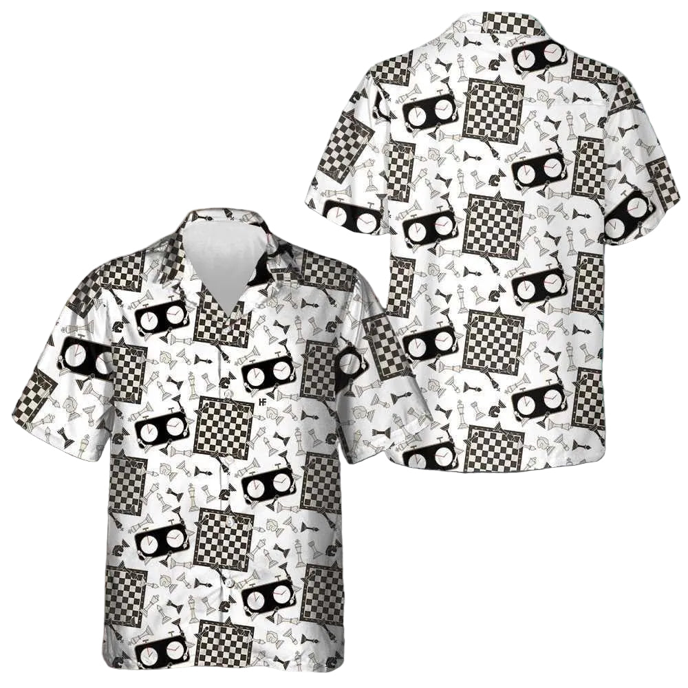 Chess Player Hawaiian Shirt Vacation Button Up Gifts For Best Friend -WearandDecor