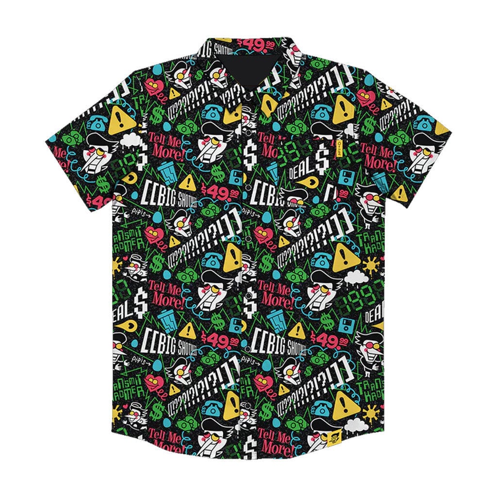 Deltarune Merch Spamton Button Up Shirt Gifts For Dad -WearandDecor