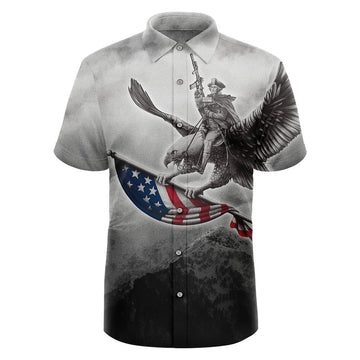 Ol' Americana Button Down Shirt Tactical Hawaiian Shirt Xmas Gifts For Father -WearandDecor